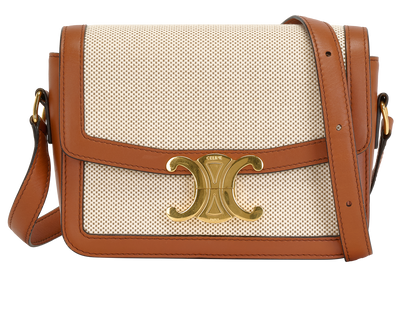 Teen Triomphe, &pound;1,600, Handbags, Beige/Tan, Canvas/Leather, Front view